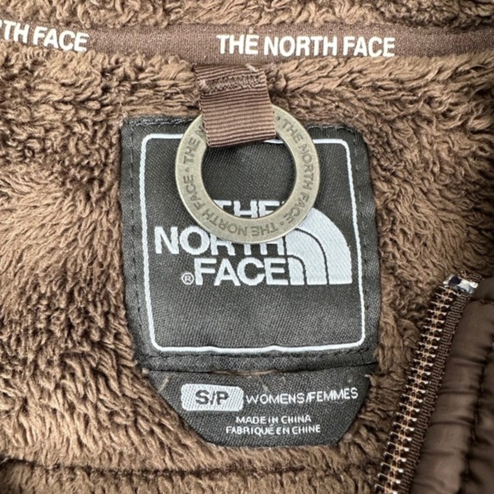 The North Face Brown Oso Fuzzy Fleece Athletic Hooded Jacket Womens Size Small - Picture 8 of 16